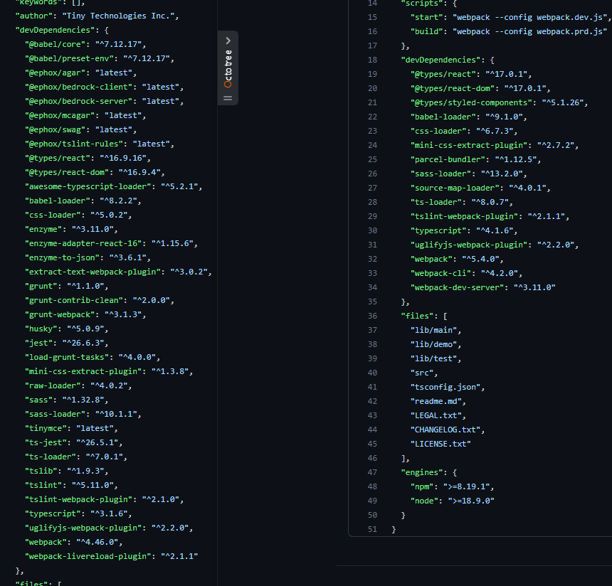 The left side is before, and the right side is after some changes